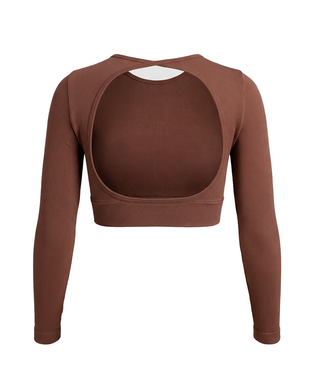 Croptop Manga Larga Br Café