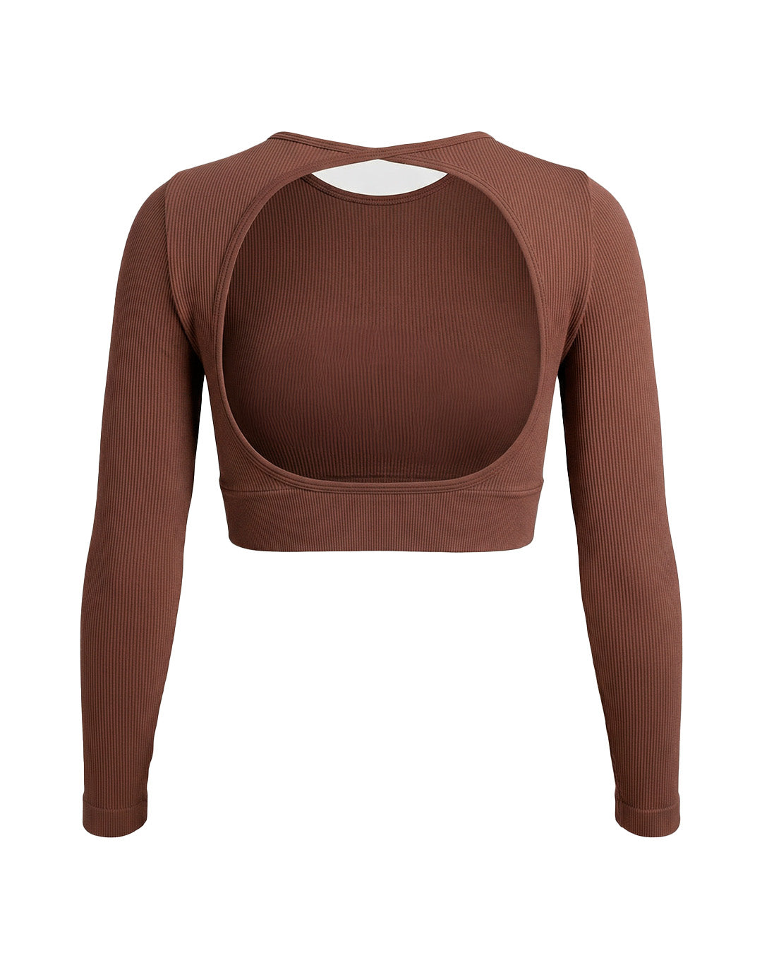 Croptop Manga Larga Br Café